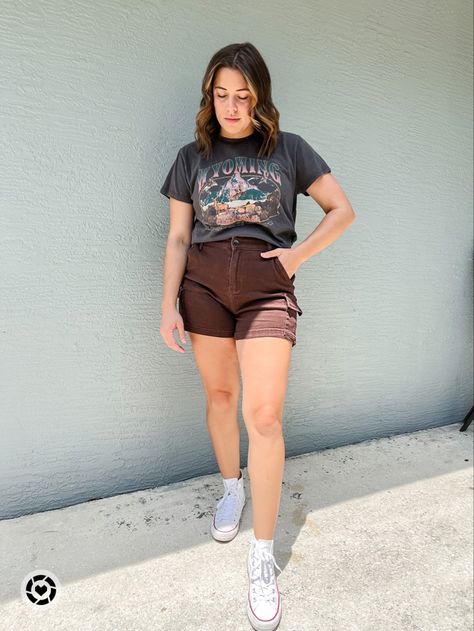 Amazon cargo Shorts in brown Tts, wearing medium Follow my shop @kristengrilo on the @shop.LTK app to shop this post and get my exclusive app-only content! #liketkit #LTKunder50 #LTKstyletip #LTKSeasonal @shop.ltk https://liketk.it/4d8ZO Brown Denim Shorts Outfit, Brown Cargo Shorts Outfit, Amazon Cargo, Brown Shorts Outfit, Cargo Shorts Outfits Women, Cargo Shorts Outfit, Brown Cargo Shorts, Denim Shorts Outfit, Paisley Fashion