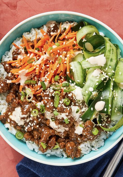 Ground Beef Bulgogi Recipe, Ground Beef Bulgogi, Beef Rice Bowl Recipe, Hello Fresh Dinners, Beef Bulgogi Recipe, Bulgogi Recipe, Hello Fresh Recipes, Rice Bowls Recipes, Bulgogi Beef