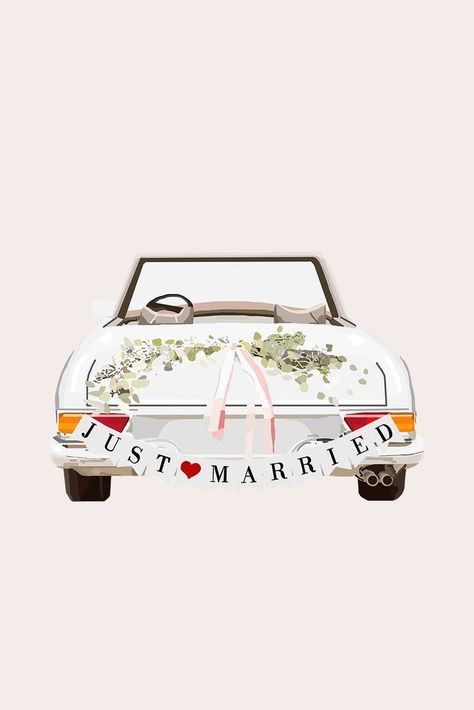 Teresa Laura Creative, Single Digital Stickers, Just Married Car, Wedding Drawing, Instagram Ideas Post, Illustration Art Girl, Instagram Logo, Creative Instagram Stories, Digital Stickers