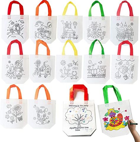 Classroom Puzzle, Diy Tas, Karneval Diy, Graffiti Party, Art Party Favors, Random Cartoon, Gift Wrap Storage, Painting Birthday, Retail Bags