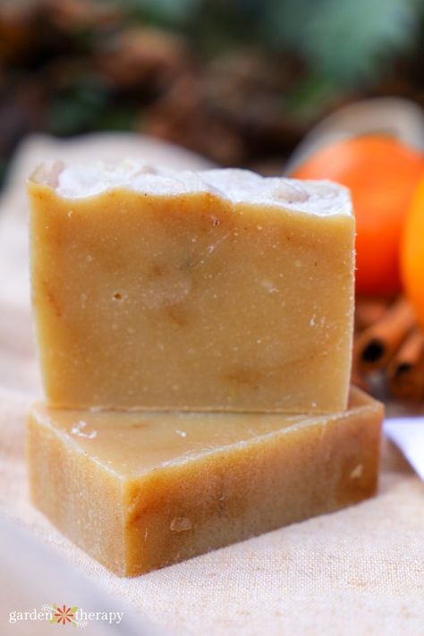 Irresistible Sweet Orange and Cinnamon Christmas Soap Recipe Cinnamon Soap Recipe, Orange Soap Recipe, Vanilla Soap Recipe, How To Make Lye, Orange Clove Soap, Cinnamon Christmas, Cinnamon Smell, Cinnamon Soap, Goat Soap