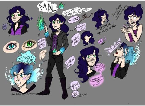 Descendants Mal, Disney Au, Disney Descendants 3, Disney Favorites, Disney Descendants, Disney Aesthetic, Concept Art Drawing, Disney Fun, Disney Fan Art