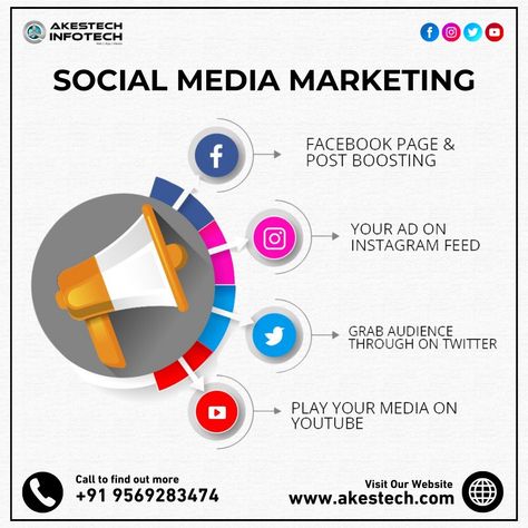 Struggling to make your social media presence shine? ✨ At Akestech Infotech, we're your one-stop shop for all things social media! We craft engaging content, manage your accounts, and boost your online visibility. Here's what we can do for you: Eye-catching content: Stand out from the crowd with creative posts and eye-catching visuals. Engaged audience: We'll spark conversations and grow your follower base. ️ Strategic planning: Let us develop a social media strategy that aligns with your... Social Media Marketing Facebook, Social Media Presence, Social Media Strategy, Engaging Content, Facebook Ad, Media Strategy, Strategic Planning, Social Media Strategies, Digital Marketing Agency