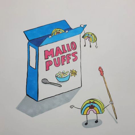 When cereal attacks... First time using the Kuretake Bimoji brush pen, I definitely need more practice, but I do really like the way it flows. @chaoticdrawalong #chaoticdrawalong #drawing #doodle #alcoholmarkers #art #funnydrawing #weirdart Cereal Doodle, Cereal Drawing, Funny Drawings, Alcohol Markers, Weird Art, Brush Pen, No Way, First Time, Cereal