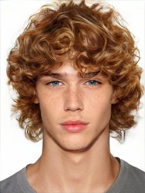 Red Hair Boy, Red Hair Green Eyes, Red Hair Men, Hair Boy, Red To Blonde, Ginger Men, Curly Hair Inspiration, Model Face, Curly Hair Men