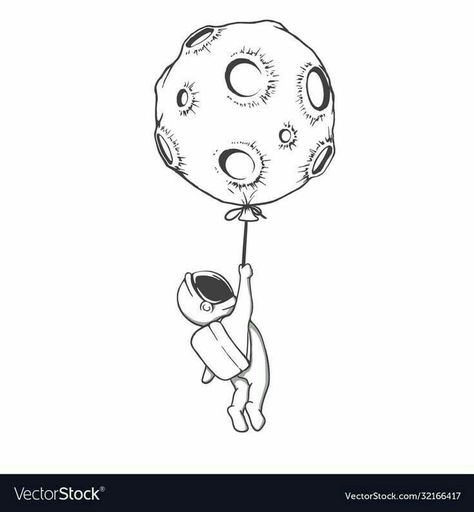 Moon Vector Illustration, Astronaut Drawing, Astronaut Tattoo, Semi Colon, Choose Her, Moon Vector, Sun And Moon Drawings, Baby Poster, Moon Tattoo Designs