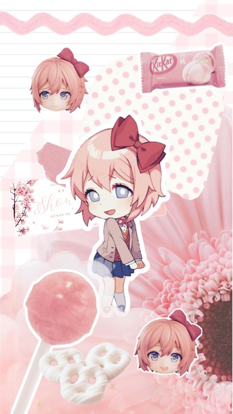 Sweet Sayori Set \\ F2U Home-Screen \\ Android 14 #ddlc #ddlcsayori #dokidokiliteratureclub #sayori #sayoriddlc #sweet #sweets #candy #pink #pinkaesthethic #lockscreen #android Sweets Candy, Candy Pink, Lock Screen Wallpaper, Candy, Anime, Pink, Kawaii