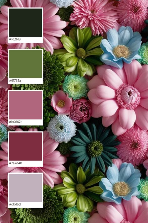 🌈 Stunning Colour Palette Inspiration 🎨✨  Looking for the perfect colour combo for your next design project? Check out this vibrant palette that will make your work pop! From bold greens to dusky pinks, this mix is perfect for branding, graphic design, home décor , and more! 🎨💫   #ColorPalette #DesignInspiration #ColorTrends #InteriorDesign #Branding #GraphicDesign #ColorCombination #PaletteInspiration #DesignGoals #Canva Pink Green And Black Color Palette, Green And Pink Pallet, Green Pink Brown Color Palette, Pink Green Black Color Palette, Color Palettes With Pink, Grey Palette Colour Schemes, Tea Party Color Palette, Enchanted Forest Color Palette, Pink And Green Colour Palette