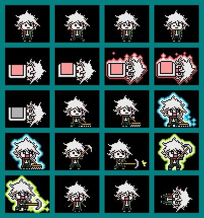 Nagito Pixel, Danganronpa Ibuki, Pixel Art Grid, Bee And Puppycat, Nagito Komaeda, Having No Friends, Danganronpa 3, Rpg Maker, Mini Comic