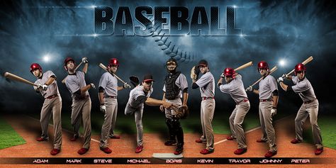 Baseball Photoshop Templates Sports Banner Ideas, Baseball Team Pictures Poses, Baseball Team Pictures, Team Picture Poses, Sport Poses, Softball Picture, Baseball Banquet, Kodak Pictures, Travel Softball