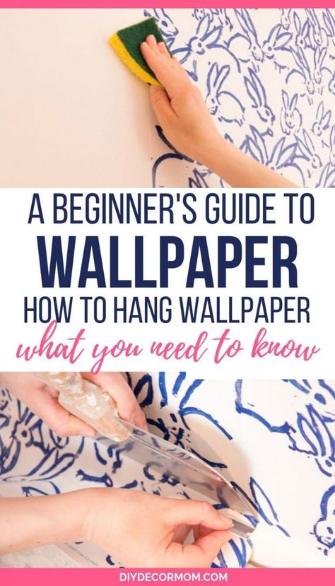 Wallpaper Tutorial, How To Wallpaper, Wallpapering Tips, Hang Wallpaper, Hanging Wallpaper, How To Hang Wallpaper, How To Install Wallpaper, Diy Wallpaper, How To Hang