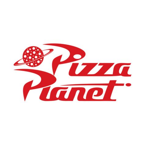 Pizza Planet - Story - T-Shirt | TeePublic Pizza Planeta, Cream Of Potato Soup, Planet Logo, Planet Poster, Pizza Planet, Logo Wall, Potato Soup, Vintage Logo, Toy Story