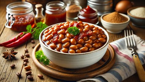 Delicious Copycat Bush's Baked Beans: A Homemade Favorite - Gimme Recipe Baked Beans From Dry Beans, Bush's Beans Recipes, Copycat Bush's Baked Beans, Baked Beans With Bush's Baked Beans, Canning Better Than Bushes Baked Beans, Copycat Bushes Baked Beans, Home Canned Better Than Bush Baked Beans, Baked Beans Recipe Using Bushes Baked Beans, Instapot Meals