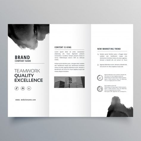 Black And White Brochure Design, Flyer Design Black And White, Black And White Brochure, Black And White Flyer Design, Graphic Design Flyer Layout, Trifold Leaflet, Exhibition Brochure, Template Black And White, Pamphlet Template