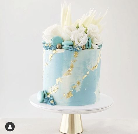 Cake Decorating Buttercream, Decorating Buttercream, Aqua Cake, Birthday Cake Alternatives, Buttercream Cake Designs, White Birthday Cakes, 10 Birthday Cake, Buttercream Decorating, Buttercream Cake Decorating