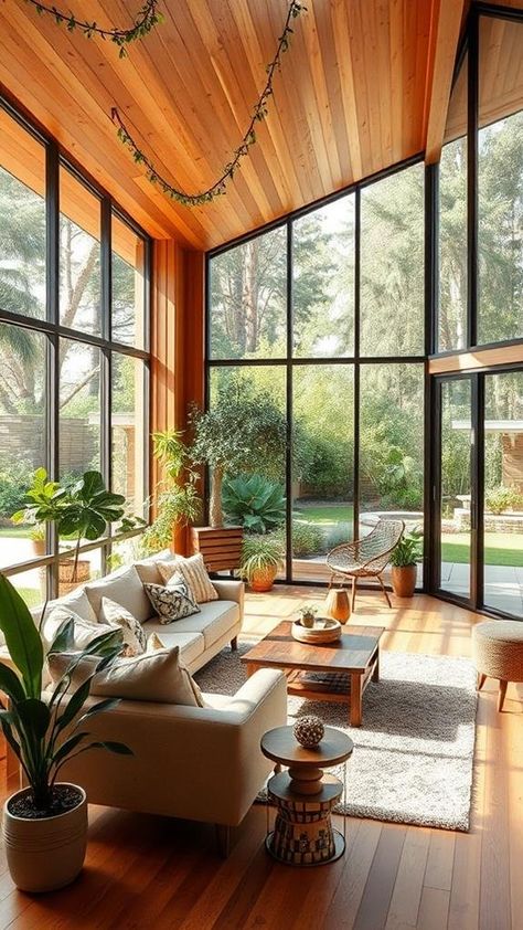 What Are Key Characteristics of Mid Century Modern Interior Design? Mid Century Modern Meets Scandinavian, Mid Century Modern Home Layout, Great Interior Design, Modern Midcentury Interior Design, Mcm Sunroom, Apartment Mid Century Modern, Updated Mid Century Modern, 70s Contemporary Home, Interior Design Mid Century Modern