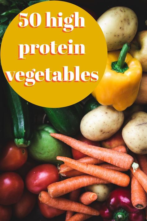 A list of 50 high protein vegetables perfect for vegans or vegetarians looking for a high-protein plant based diet that is protein-rich Veggies High In Protein, Syn Free Breakfast, High Protein Vegetables, Protein Vegetables, Essential List, High Protein Vegetarian Recipes, Delicious Veggies, Healthy Hacks, Frugal Family