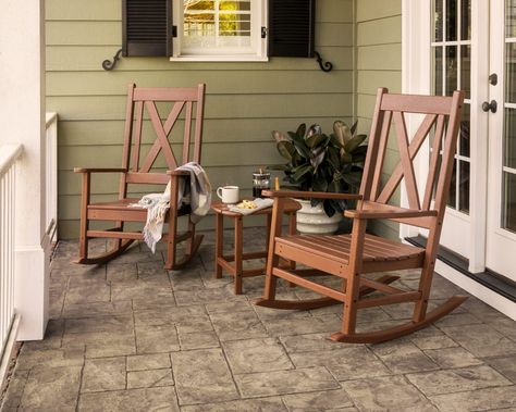 Craftsman Front Porch Furniture, Wrap Around Porch Decorating Ideas, Farmhouse Rocking Chair, Porch Rocking Chairs, Front Porch Chairs, Front Porch Rocking Chairs, Porch Rockers, Porch Rocking Chair, Rocking Chair Front Porch