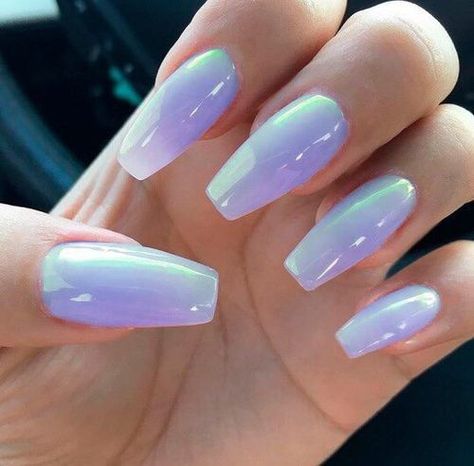 Ideas For Nails, Aurora Nails, Milky Nails, Fun Nail Colors, Short Nail Designs, Coffin Nails Designs, Best Acrylic Nails, Gorgeous Nails, Nails Art