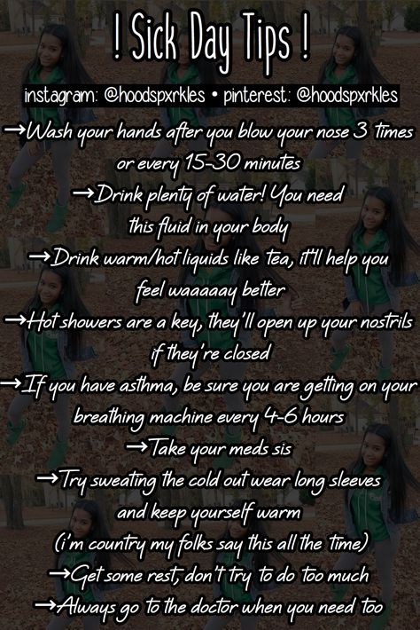 Girl Life Hacks Teenagers, Sick Day Tips, Sick Day Routine, Sick Tips, Daily Face Care Routine, Sick Day Essentials, Skin Face Care, Simple Skin Care, Sick Remedies