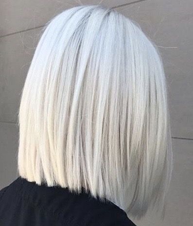 Platinum Bob Hair, White Hair Ideas, Icy Blonde Bob, Platinum Blonde Bob, Platinum Bob, Straight Bob Haircut, Short White Hair, Medium Bob Haircut, Wavy Bob Hairstyles