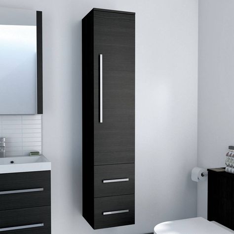 Drift Grey Tall Cabinet - Now £185.99. http://www.victoriaplumb.com/Bathroom-Furniture/Storage-Units/Drift-Grey-Tall-Cabinet_1874.html Black Bathroom Storage, Bathroom Storage Cabinets, Bathroom Wall Storage Cabinets, Light Grey Bathrooms, White Bathroom Storage, Tall Storage Unit, Cabinet Interior, Top Bathroom Design, Bathroom Furniture Design