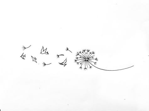 Apostrophe Tattoo Ideas, Flower Tattoos Dandelion, Dandelion Matching Tattoos, Minimalist Dandelion Tattoo, Small Dandelion Tattoo Wrist Simple, Dandoline Wishes Tattoo, Dainty Dandelion Tattoo, Dandelion Tattoo Design Simple, Simple Dandelion Tattoo