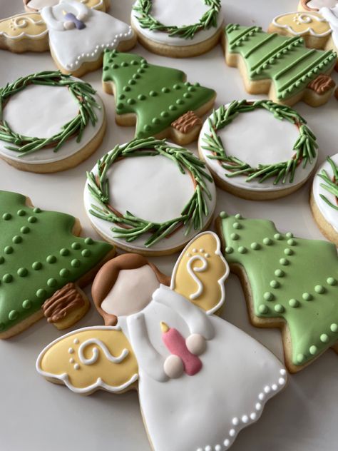 Angel Sugar Cookies Decorated, Angel Cookies Decorated, Christmas Angel Cookies, Angel Sugar Cookies, Cookies 2023, Angel Biscuits, Christmas Sugar Cookies Decorated, Angel Cookies, Winter Cookies