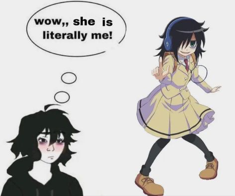 Watamote Memes, Wow She Is Literally Me, Kuroki Tomoko, Tomoko Kuroki, Im Going Crazy, Wholesome Memes, Fb Memes, I Have No Friends, Silly Me