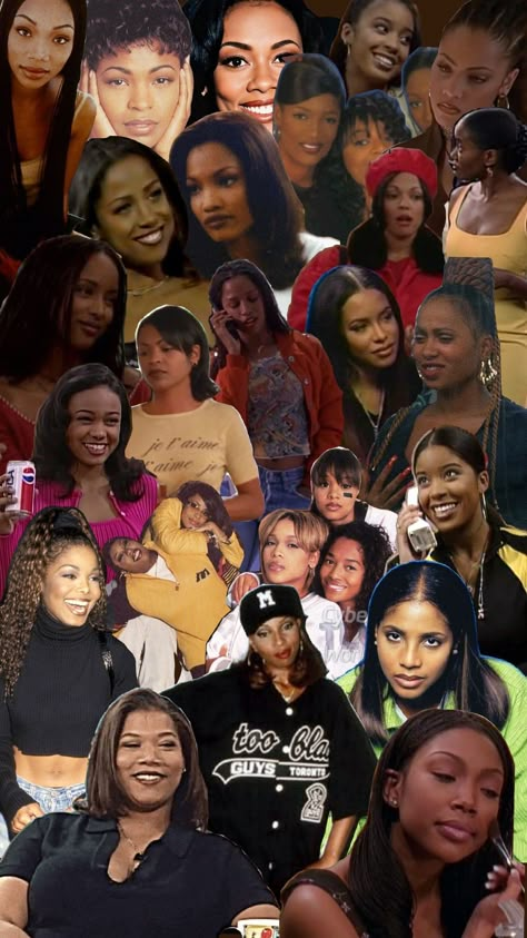 Black women in the 90s 🖤#90s #blackwomen #blackgirlmagic #rnb #hiphop #fashion #makeup #blackfashion 1990s Black Women Fashion, 90s African American Fashion, Black Women 90s Aesthetic, 90s Fashion Black Women Hip Hop, Black 90s Fashion Women, Black Culture Outfits, 1990s Black Women, 90’s Makeup Black Women, Black Women In The 90s Fashion