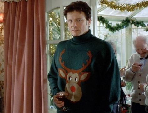 For starters, he’s the only man who can pull off a dorky Christmas sweater. | Community Post: 21 Reasons Mark Darcy Ruined All Other Men For You Tapsi Hapsi, 2000s Films, Bridget Jones Movies, Mark Darcy, Bridget Jones Baby, Bridget Jones Diary, Film Journal, Michael Simon, Renee Zellweger