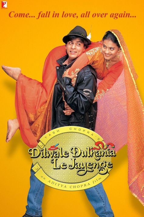 Dilwale Dulhania Le Jayenge, Shahrukh Khan And Kajol, Aditya Chopra, Bollywood Funny, Bollywood Posters, 90s Bollywood, Download Poster, Shah Rukh Khan, Bollywood Movie