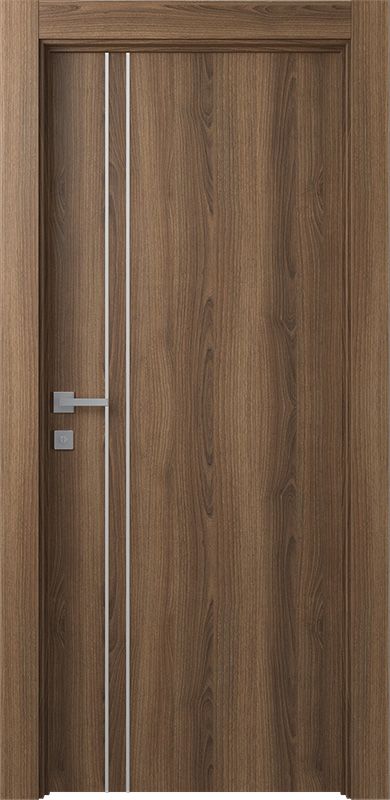 Prefinished Optima 2V Pecan Nutwood Modern Interior Single Door Flush Doors Design Modern, Modern Wood Doors, Pintu Interior, Door Texture, Modern Interior Door, Flush Door Design, Modern Wooden Doors, Single Door Design, Home Door Design