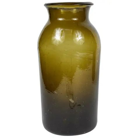 1stDibs: Antique and Modern Furniture, Jewelry, Fashion & Art Green Glass Bottles, Green Bottle, Antique Bottles, Green Hand, Cork Stoppers, Bottled Ink, Vases And Vessels, Hot Sauce Bottles, Glass Bottle