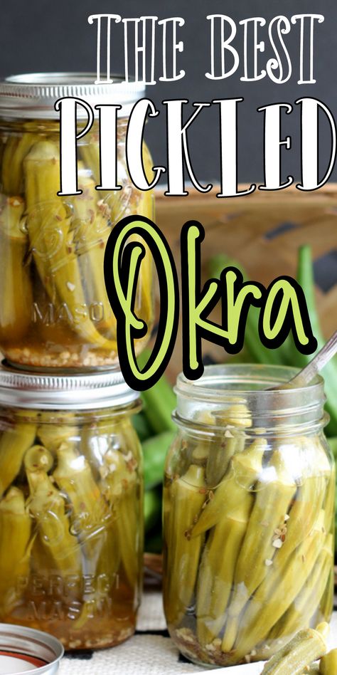 Pickle Okra Recipe Canning, Pickle Okra Recipe Easy, Pickled Okra Recipe Easy Refrigerator, Picked Okra Recipe, How To Make Pickled Okra, Pickled Okra Recipe Refrigerator, Pickled Okra Recipe Easy, Pickled Okra Recipe Canning, Canning Okra