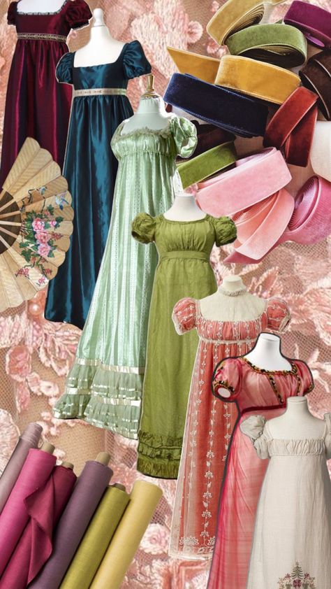 Regency Dress Patterns, Regency Dresses Aesthetic, Bridgerton Dress Pattern Free, Regency Party Dress, Bridgerton Costume Design, Diy Regency Dress, Bridgerton Themed Dresses, 1820s Aesthetic, Bridgerton Aesthetic Dresses