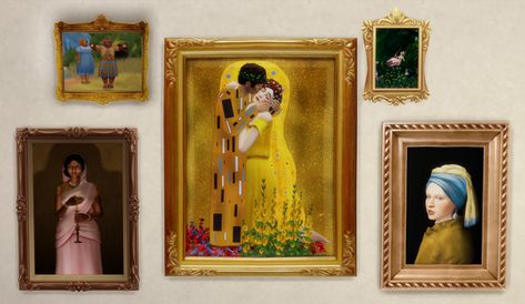 Famous Art Collection by Moi | Patreon Los Sims 4 Mods, Masculine Clothing, Sims 4 Patreon, Dress Fairy, Sims 4 Collections, Fairy Godmother, Historical Art, Famous Art, Sims 4 Cc