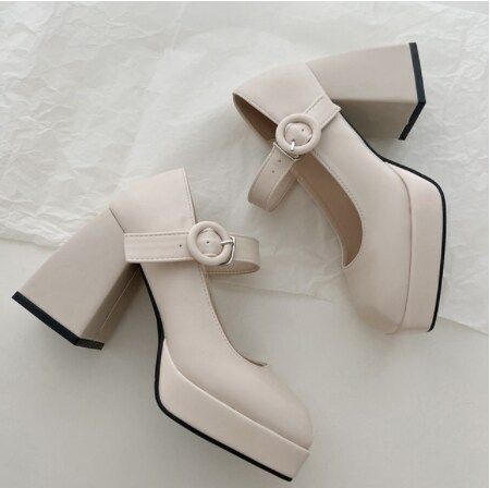 Shipping: Worldwide Express Shipping AvailableDelivery time: 7-15Days Fast ShippingReturns: Fast refund, 100% Money Back Guarantee.Brand Name: HoneyCherryOrigin: Mainland ChinaUpper Material: PUToe Shape: Round ToeWith Platforms: YesPlatform Height: 3-5cmHeel Height: Super High (8cm-up)Heel Type: Spike HeelsPump Type: Mary JanesStyle: FashionFashion Element: Narrow BandSeason: Spring/AutumnOutsole Material: Rubberis_handmade: YesPattern Type: SolidInsole Material: RubberOccasion: CasualModel Num Zebra Shoes, Cute Shoes Heels, French Retro, Girly Shoes, Aesthetic Shoes, Elegant Shoes, High Heel Boots Ankle, Jane Shoes, Thick Heels