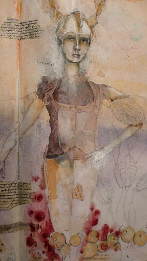 warrior 3 | by katerunner Kate Thompson, Collage Images, Warrior 3, Art Women, Paintings I Love, Abstract Portrait, Art Journal Inspiration, What I Want, Mixed Media Collage