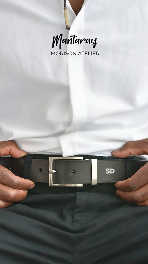 With a width of 4 cm, this belt strikes the perfect balance between style and functionality. Its sleek and modern design complements any outfit, whether it's formal or casual, making it a versatile accessory for any occasion. SIZE: XS - 39 inch, S - 41 inch, M - 43 inch, L - 45 inch, XL - 47 inch, XXL - 49 inch This men's leather belt is a statement piece, perfect for gentlemen who appreciate quality, elegance, and functionality. Luxury Men's Belt Buckles For Office, Luxury Masculine Belts With Belt Loops, Luxury Semi-formal Belts For Men, Luxury Rugged Leather Belt, Luxury Men's Belt With Silver-tone Logo Plaque, Leather Belts Men, Black Leather Belt, Mens Belts, Belted Dress