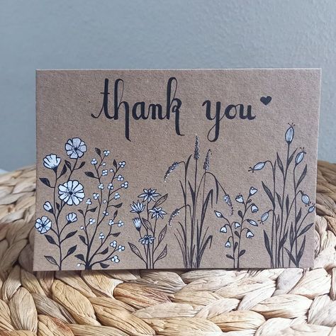 Thank You Gifts Diy, Cute Thank You Cards Diy, Thank You Doodle, Thank You Card Handmade, Thank U Card Ideas, Thank You Cards Handmade, Thank You Card Diy, Thank You Cards Diy, Diy Thank You Cards