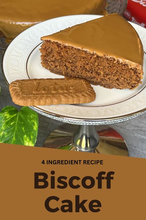 Biscoff Cake Easy Biscoff Cake Recipe, Biscoff Slice, Biscoff Cake Recipe, Cake Biscoff, Tin Cakes, Lotus Biscuits, Biscoff Recipes, Bake Off Recipes, Biscoff Cake