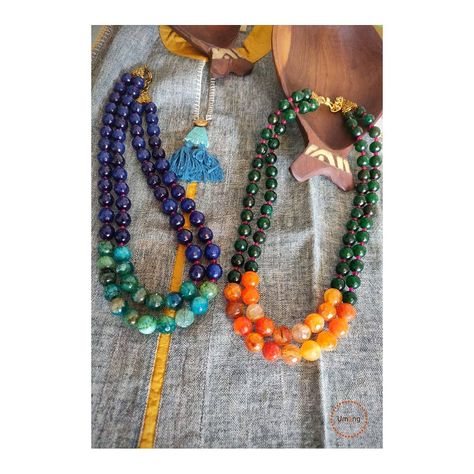 Traditional Detailed Beaded Necklaces For Festivals, Traditional Wooden Beaded Necklaces For Festivals, Traditional Large Beads Necklace For Festivals, Traditional Festival Beaded Necklaces, Traditional Hand-strung Beaded Necklaces For Festivals, Fabric Jewellery, Crystal Stone Jewelry, Beautiful Beaded Jewelry, Bead Making