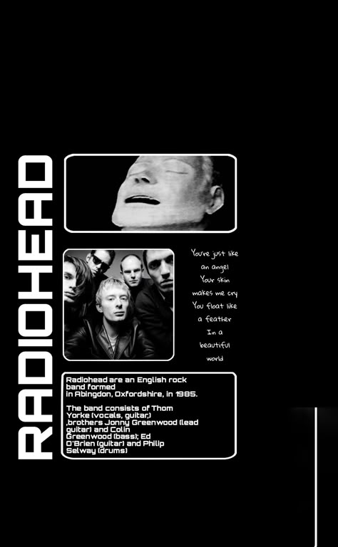 Saya membuat wallpaper radiohead Radiohead Poster Black And White, Radiohead Iphone Layout, 90s Alternative Music, Radiohead Collage Wallpaper, No Surprises Radiohead Wallpaper, Radiohead Background, Radiohead Lockscreen, Radiohead Poster Vintage, Radiohead Wallpaper Iphone