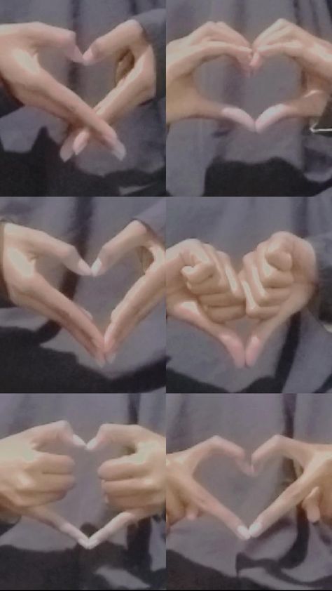 Different Ways To Make Hearts With Your Hands, Ways To Make Hearts With Your Hands, Heart Pose Hands, Korean Heart Hand Pose, Hand Poses For Selfies, Hand Hearts, Hands Making A Heart, Hand Dancing, Hand Tricks