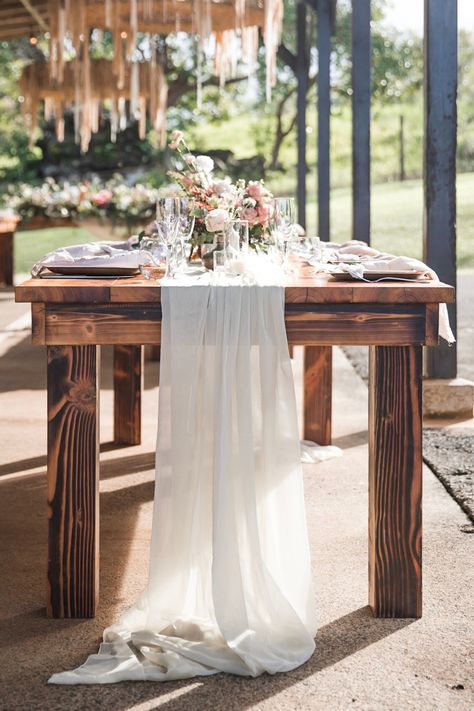 Kauai Wedding Farm Table Chiffon Runner Table Decor Romantic Chiffon Runner Wedding Table, Wedding Farm Tables With Runners, Farm Table Runner Wedding, White Chiffon Table Runner Wedding, Wedding Runner Table, Chiffon Table Runner Wedding, Farm Table Runner, Chiffon Runner, Wedding Farm Table