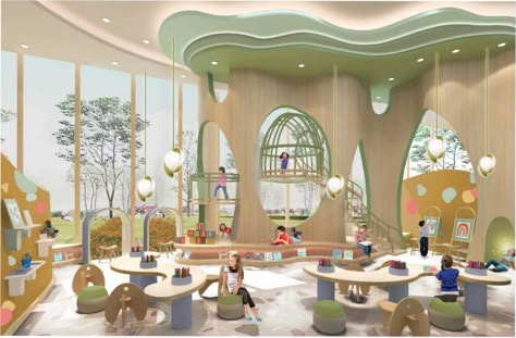 Playground Design Indoor, Indoor Playground Business, Inside Playground, Indoor Playground Design, Playgrounds Architecture, Playground Kids, Indoor Playroom, Kindergarten Interior, Daycare Design