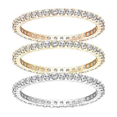 Swarovski Vittore Stacked Ring Set (£140) ❤ liked on Polyvore featuring jewelry, rings, tri tone, stacking rings jewelry, gold tone rings, triple ring, trio rings and rose gold tone rings Vittore Ring, Swarovski Vittore, Egagement Rings, Swarovski Rings, Rings Swarovski, Swarovski Jewelry Rings, Stackers Jewellery, Timeless Ring, Swarovski Ring