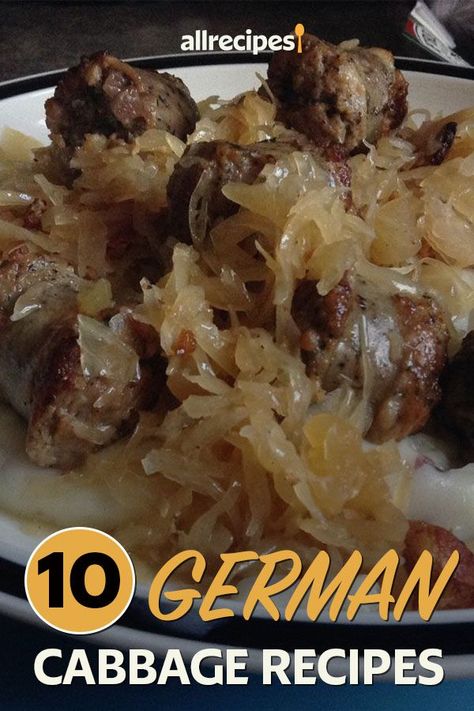 German Cooked Cabbage Recipes, German Braised Cabbage, German Dinner Recipes Oktoberfest, German Potluck Ideas, German Food Recipes Dinners, German Sour Kraut Recipes, German Cabbage Rolls Recipe, German Sides Recipes, Pork Cabbage Recipes