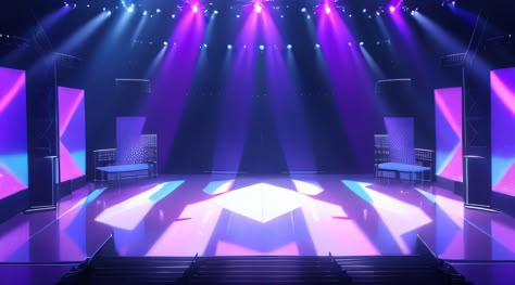 Stage Background Drawing, Gacha Backgrounds Stage, Anime Idol Stage Background, Anime Stage Background, Dj Stage Design, Background Musik, Hadees Background, Zepeto Background Aesthetic Living Room, Fashion Logo Design Inspiration